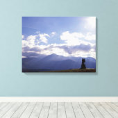 コマンドー記念碑スコットランド キャンバスプリント (インサイチュ (ウッドフロア))