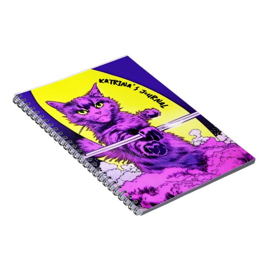 コマンド猫。編集可能な仕訳帳 ノートブック (右側)