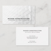 コマーシャル建物建築グシンプルレーホワイト 名刺 (正面/裏面)