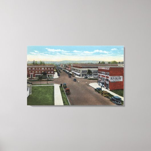 コマースアベニューの空中表示 キャンバスプリント (正面)