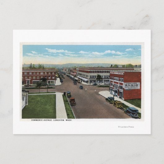 コマースアベニューの空中表示 ポストカード (正面)