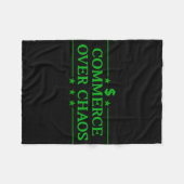 コマース・オーバー・カオストランプ米国富裕層アガ フリースブランケット (正面(横))