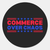 コマース・オーバー・カオストランプ米国富裕層アガ ラウンドシール (正面)
