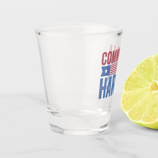 コミアラハリス2024おもしろいアンチカマラハリス ショットグラス (左)