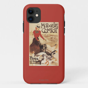 コミオ·モトサイクルズ女性とガチョウのプロモポスター iPhone 11 ケース