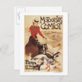 コミオ・モトサイクルズ女性とゲーゼのプロモポスター ポストカード (正面/裏面)