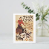 コミオ・モトサイクルズ女性とゲーゼのプロモポスター ポストカード (スタンド正面)