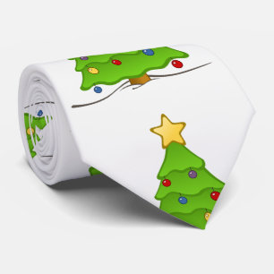 コミカルなクリスマスツリークリスマス ネクタイ