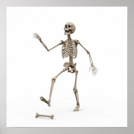 コミカルなスケルトングラフィック ポスター