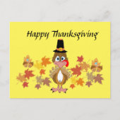 コミカルなトルコと仲間の感謝祭 ポストカード (正面)
