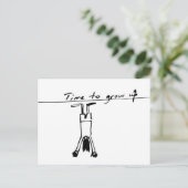 コミカルなポストカードを育てる時間 ポストカード (スタンド正面)