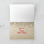 コミカルなロングホーンの雄牛のホリデーカード シーズンカード (内部)