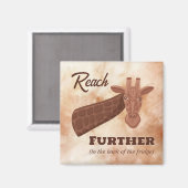 コミカルな手描きキリン、さらに到達 マグネット (正面/裏面)