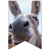 コミカルな灰色の笑顔のロバ バンティングフラッグ (第3の旗)