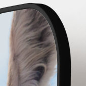 コミカルな灰色の笑顔のロバ ピックルボールラケット (左詳細)