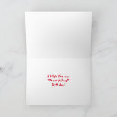 コミカルな牛の誕生日カード カード (内部)