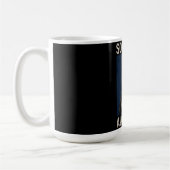 コミカルな社会的ぎこちなさペンギン レトロ ユーモア  コーヒーマグカップ (左)