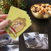 コミカルな笑顔の灰色のロバ トランプ (インサイチュ)