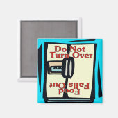 コミカル冷蔵庫用マグネット、引き返さない マグネット (正面/裏面)