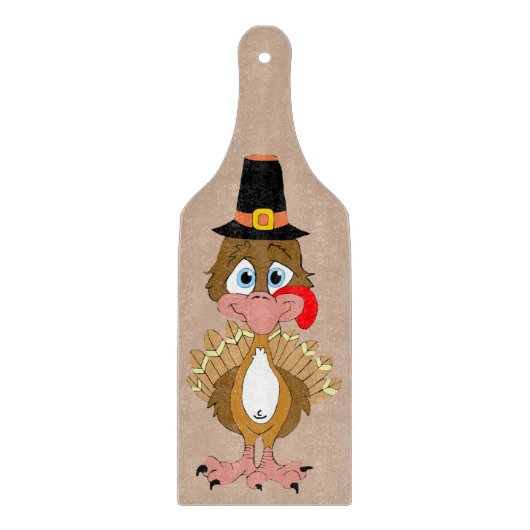 コミカル感謝祭トルコ カッティングボード (正面)