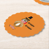 コミカル感謝祭トルコ ペーパーコースター (アングル)