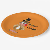 コミカル感謝祭トルコ ペーパープレート (アングル)