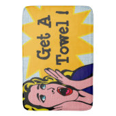 コミカル漫画スタイル、追加文字 バスマット (正面縦)