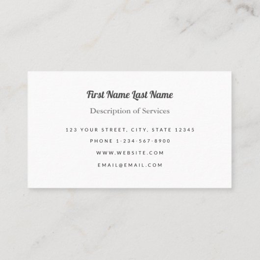 コミカル豚ピンク抽象芸術パターンビジネスカード 名刺 (裏面)