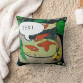 コミカル金ゴールド魚装飾用クッション クッション (ブランケット)