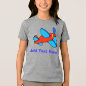 コミカル飛行機Tシャツ トライブレンドＴシャツ (正面)