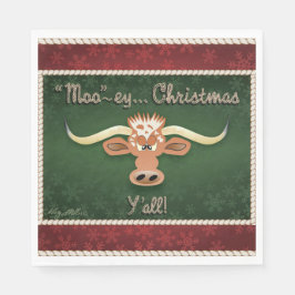 コミカル・ロングホーン・ステア スタンダードランチョンナプキン