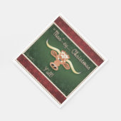 コミカル・ロングホーン・ステア スタンダードランチョンナプキン (角)