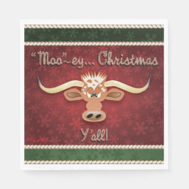 コミカル・ロングホーン・ステア スタンダードランチョンナプキン