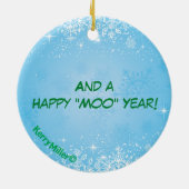 コミカル・ロングホーン・ステア セラミックオーナメント (裏面)