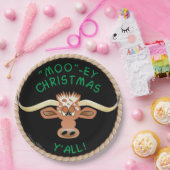 コミカル・ロングホーン・ステア ペーパープレート (パーティー)