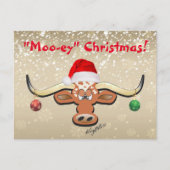 コミカルLonghornステアポストカード ポストカード (正面)