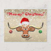コミカルLonghornステアポストカード ポストカード (正面)