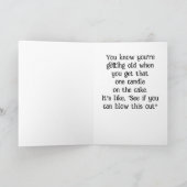 コミックな小人が老齢の冗談をあなたに捧げます カード (内部)