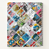 コミックキャラクター柄 キッズ スピーチバルーン 名前 ノートブック (裏面)