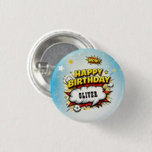 コミックスタイルのスーパーヒーロー男子の名前の誕生日 