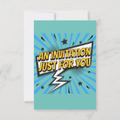 コミックスタイルのポップな誕生日招待状 招待状 (裏面)