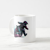 コミックスタイルのモトクロスライダー泥はね コーヒーマグカップ (正面左)