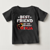コミックスタイルの誕生日忍者の親友 ベビーTシャツ (正面)