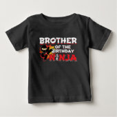 コミックスタイルパーティー兄弟の誕生日忍者 ベビーTシャツ (正面)