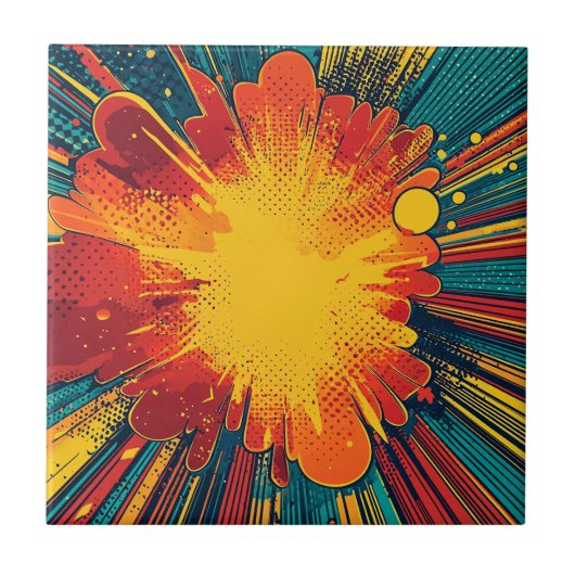 コミックスタイル ポップアートの爆発 (1) タイル (正面)