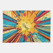 コミックスタイル ポップアート 爆発 (11) キッチンタオル (横)
