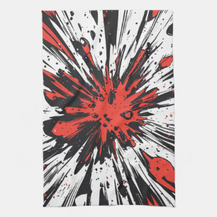 コミックスタイル ポップアート 爆発 (7) キッチンタオル