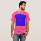 コミックスダークブルー水玉模様 Tシャツ (正面フル)