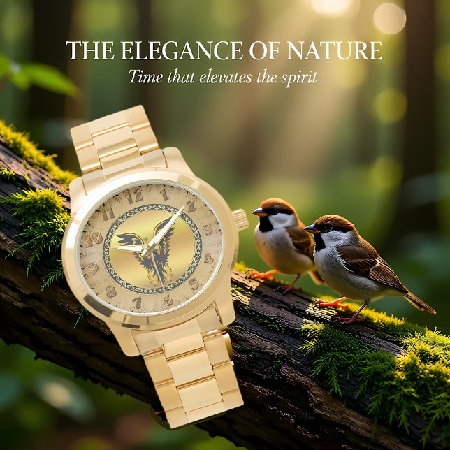 コミックストリップの黒と金のホログラム 腕時計 (クリエイターアップロード済み)