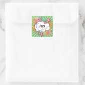 コミックス漫画本バーまたはバットミッツヴァー個人用 スクエアシール (バッグ)